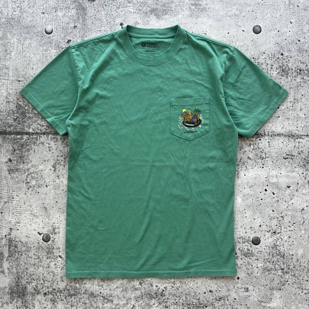 Parks Project T-Shirt Mens Medium Green National Parks Bear Escape To Nature - Picture 3 of 6